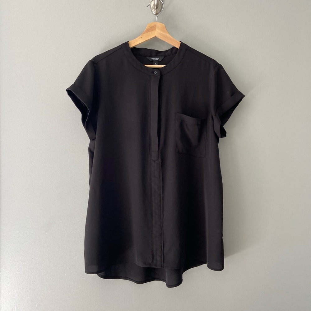 Simply Vera Vera Wang Pleated Popover Top Size XL